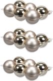 Othmar Decorations Bv 24x Kerstballen Licht Champagne (Autumn Blonde) Glas - 8 cm - Mat/Glans