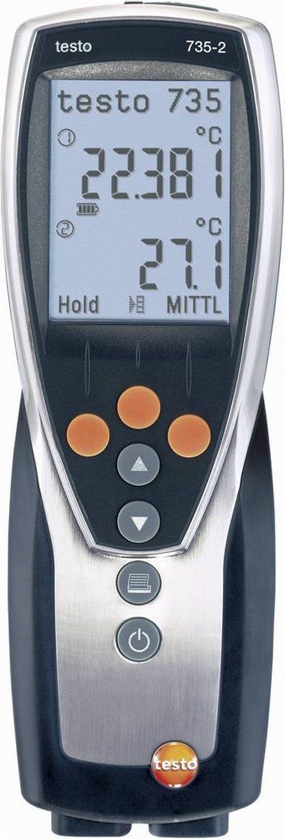 TESTO 735-2 Temperatuurmeter -200 - +1370 °C Sensortype K, Pt100