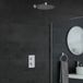 Hudson Reed Kit de douche thermostatique encastrable avec pomme murale ronde Ø20cm - Design minimaliste