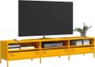 Maison Exclusive - Meuble TV jaune moutarde 202x39x43,5 cm acier laminé à froid