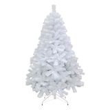 SHATCHI Alaskan Pine Zwart/Groen/Wit Kerst Bushy Kijken Kunstboom Met Metalen Stand Xmas Home decor, PVC, 4Ft/120CM