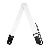 CASCHA Ukelele-riem verstelbaar, lengte 76 cm tot 139 cm, individueel instelbaar, robuuste ukelele-riem voor kinderen en volwassenen, voor aangenaam dragen, riem ukelele poly-katoen, wit