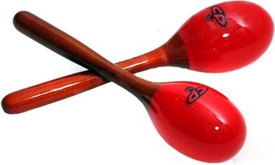 LP Latin Percussion LP CP281 Wood Maracas Large Red