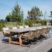 BUITEN living Veltis Portofino Sahara Dust dining tuinset | 8 personen | betonlook + touw | 300cm