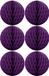 Merkloos / Sans marque Fest-Dekor Gmbh Papieren kerstballen - 6x - paars - 10 cm - kerstversiering voor kerstboom