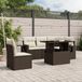 Maison Exclusive - Ensemble de meubles de jardin 6 pièces avec canapé et coussins, marron, en polyrotin