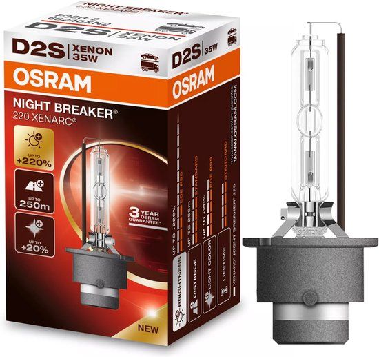 Osram Night Breaker Xenarc D2S Xenon Autolamp - Wit Licht - 12V