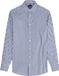 OLYMP Luxor modern fit overhemd - popeline - marine blauw met wit gestreept - Strijkvrij - Boordmaat: 44 (EU maat: XL)