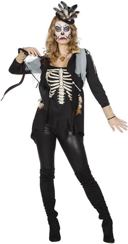 Feestbeest.nl Voodoo top voor dame maat 34 - 8714438733899