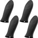 Sans marque 4 pièces résistant à la chaleur silicone housses adapté pour fonte poêles/manches (noir)