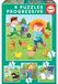 Ferme Puzzles progressives - 6, 9, 12 et 16 Pièces - Puzzle enfant dès 3 ans