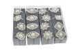PARTENOPE Servethouder, gesorteerd, 4 stuks, goud, zoals afgebeeld