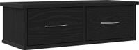vidaXL Wandkast Muurmontage Zwart Eiken Bewerkt Hout 60 x 26 x 18,5 cm