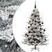 vidaXL Kunstkerstboom met kerstbal 150 cm 150 LED's Warmwit PE & PVC
