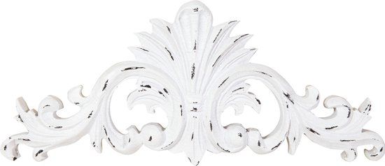 BISCOTTINI Decoratieve fries - antiek wit - L34xPR2.5xH14.5 cm