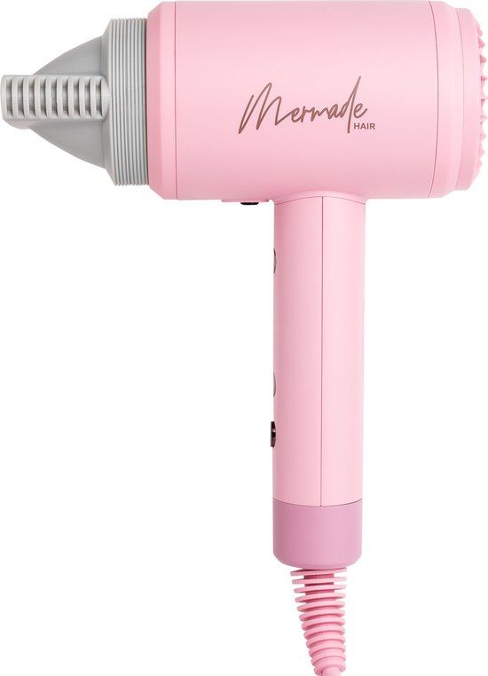 Mermade Hair Dryer - Pink - 1000W - Ceramic Coating - 3 Heat Settings - 2 Speeds - Ion Technology