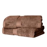 Superior - 2-delige badhanddoekenset van katoen, 900 gram, chocoladekleurig