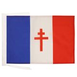 AZ FLAG Vlag Vrij Frankrijk 1940-1944 45x30 cm Polyester 100D Koorden