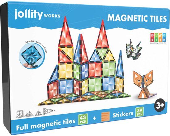 MAGNETICS Pirox Toys Stem 43pcs Magnetic Blocks