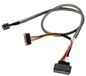 KALEA-INFORMATIQUE Slim-SAS-SFF-8643-stekker-naar-U.2-SFF-8639-kabel met SATA-voeding, lengte 80 cm en amphenolstekkers