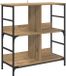 vidaXL Boekenplank 4-laags 78.5 x 33 x 82 cm Bewerkt hout Artisanaal eikenkleurig