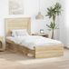 Prolenta Maison Exclusive Lit simple - Structure de lit unie en chêne Sonoma, 75 x 190 cm, en bois massif de pin