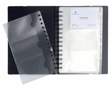 Exacompta Visitekaartenmap Exactive ft 20 x 14.5 cm 120 insteektassen