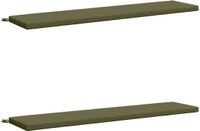 vidaXL Coussin de banc SOEST 2 pièces 100% Polyester vert olive