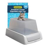 PetSafe ScoopFree Automatische zelfreinigende kattenbak met capuchon - Ultra Top Entry - Paars of Taupe - Overdekte 2e Generatie - Inclusief Wegwerpbak met Premium Blauw Kristal Kattenbak en Capuchon