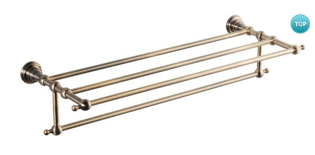 Sapho Diamond handdoekhouder met stang brons 60 cm