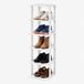 Merkloos Relaxdays Schoenenrek - Stapelbaar - Wit - Kunststof - 91 x 26,5 x 30,5 cm