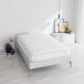Elegante, gewatteerde topper met elastische banden, voor Frans bed, 120 x 195 cm