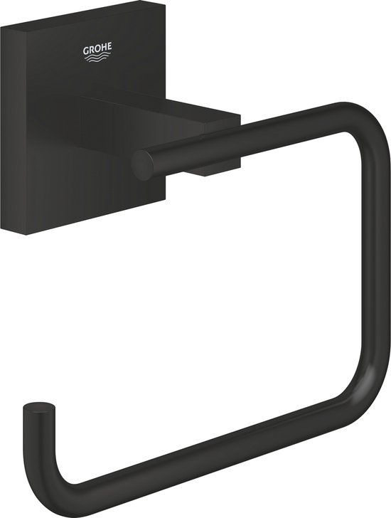 GROHE QuickFix Start Cube Toiletrolhouder - Matte Black