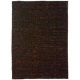 Thedecofactory - Viking - Tapis de salon à poils longs effet soyeux chocolat 190x200