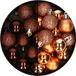 Merkloos / Sans marque Kerstballen mini - 40x st - koper en donkerbruin - 3 cm - kunststof - kerstversiering