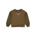 LEVV sweater met tekstprint - olijfgroen