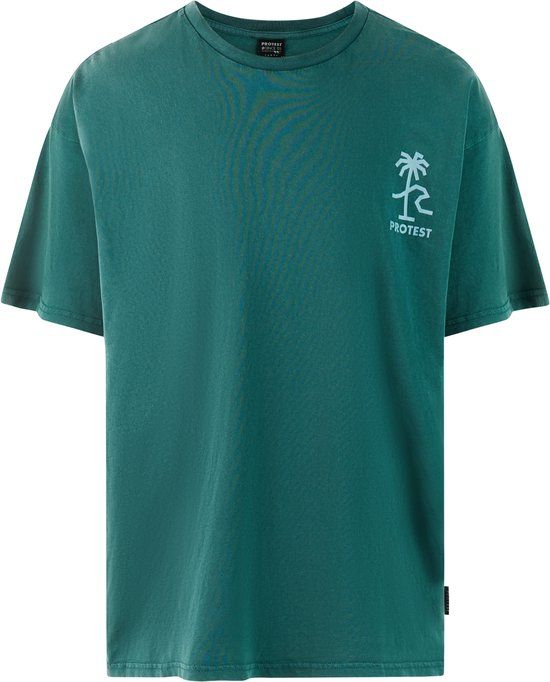 Protest PRTDenwick T-shirt Heren Korte mouwen Ronde hals Loose fit Zwart
