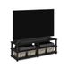 Furinno TV-rek met 3 niveaus, espresso/zwart, 29,46 x 119,89 x 39,12 cm
