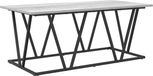 vidaXL Salontafel, grijs, 100 x 50 x 40 cm, van multiplex en metaal
