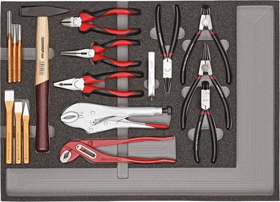 Gedore Red Gereedschapset Tangen En Slaggereedschap 29-delig