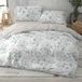 OEM Flanellen beddengoedset, 4-delig, botanisch print, turquoise, 150-160 cm
