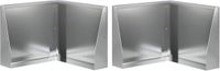 vidaXL Mur de soutènement - 2 pièces - 50 x 50 x 40 cm - Acier galvanisé - Argent