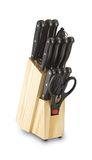 Echtwerk EW-SM-0199B Basic keukenmessenset, 14-delig, lemmetstaal, handgreep zwart