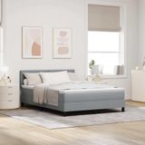 Maison Exclusive - Boxspringbed avec tête de lit, gris clair, 160 x 200 cm, rembourré