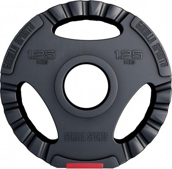 Gorilla Sports Olympische Halterschijf - 1,25 kg - 50 mm - Zwart