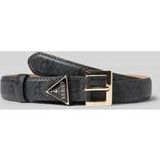 GUESS Noelle Adjustable Belt H25 W85 Coal Logo donkergrijs