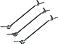 Merkloos / Sans marque Interbosch B.V. 6x stuks Windhaak/windhaken - verzinkt ijzer - 12 cm - Stormhaken - Deurhaken/raamhaken/deurvastzetters