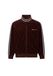 Colucci Sweatvest donkerbruin / petrol / wijnrood / wit