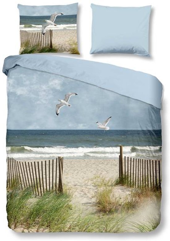 Snoozing Beach - Flanel - Dekbedovertrek - Lits-jumeaux - 240x200/220 cm + 2 kussenslopen 60x70 cm - Multi kleur