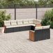Maison Exclusive - Ensemble de jardin, 8 pièces, avec coussins, noir, en polyrotin